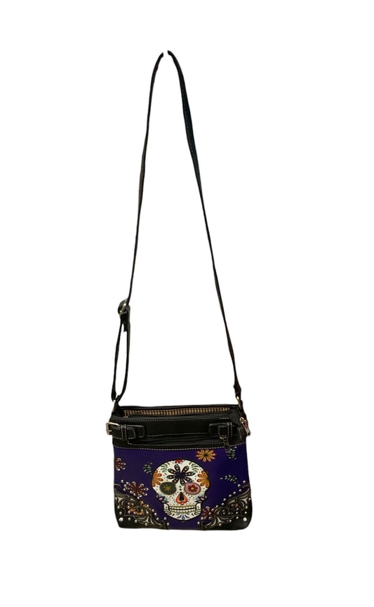 Day of the Dead Purple Purse