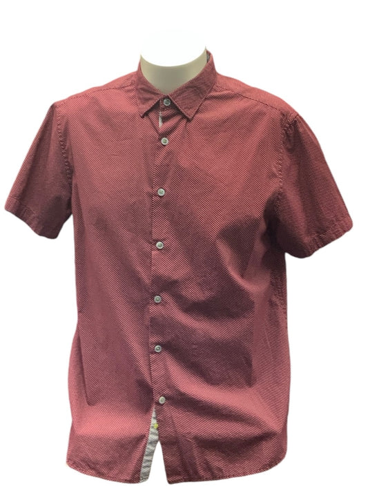 Denim & Flower Men's Shirt Maroon L