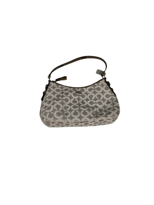 Coach Silver Logo Snake Skin Handbag