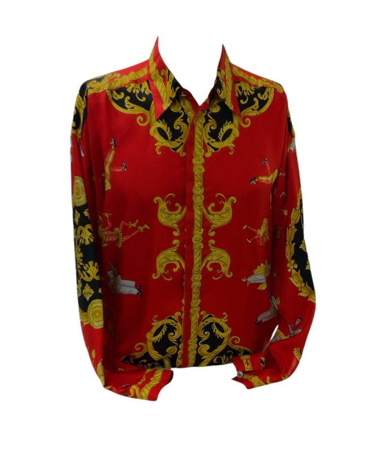 Versace V2 Classic Men's Shirt Red XL