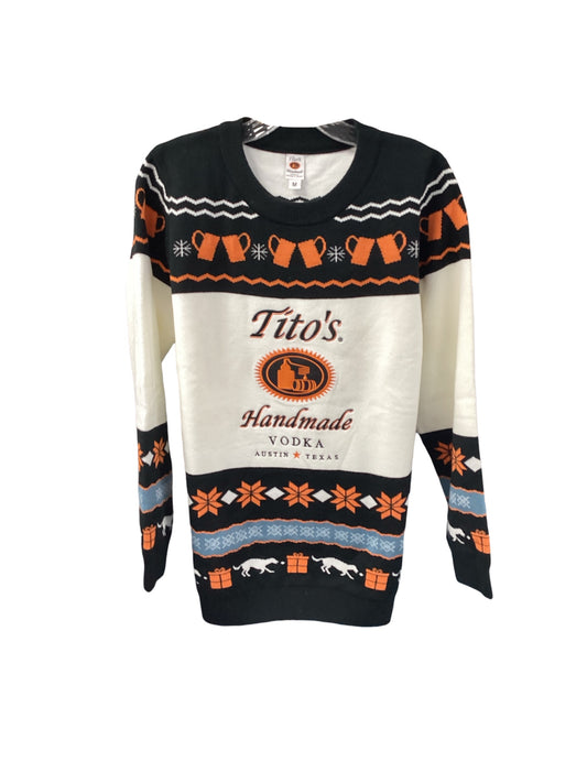 Titos Men's Sweater Black Orange M