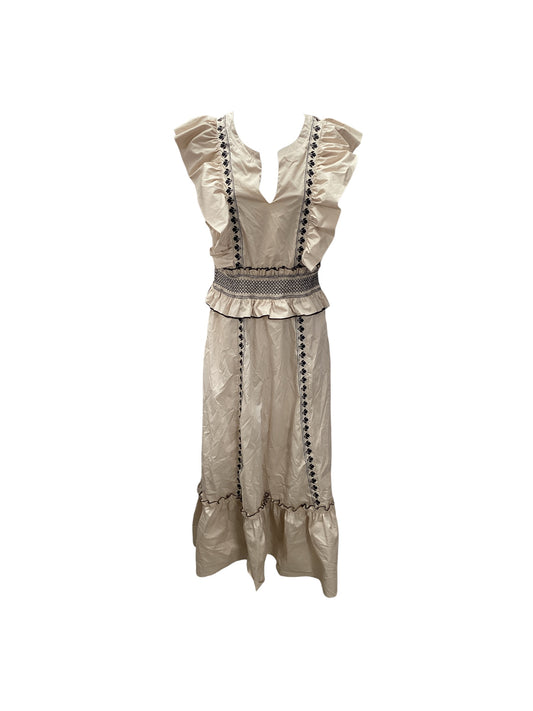 Strut & Bolt Women's Dress Khaki/Black Embroidered M