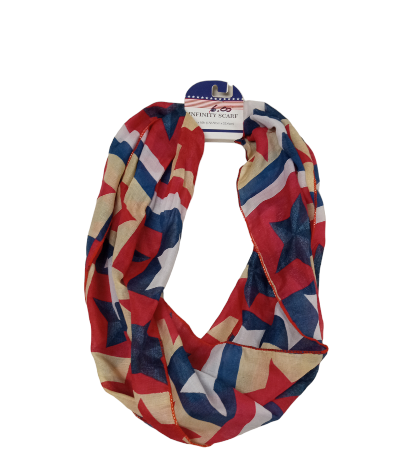 NWT Mudpie Infinity Scarf Red White