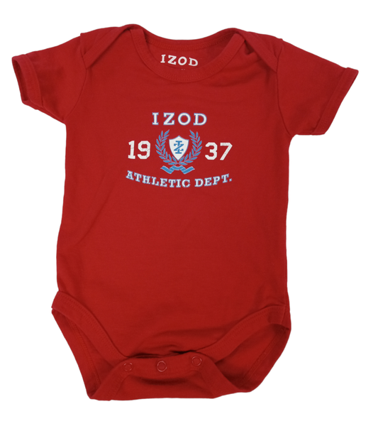 Izod Boy's Onesie Red 6-9