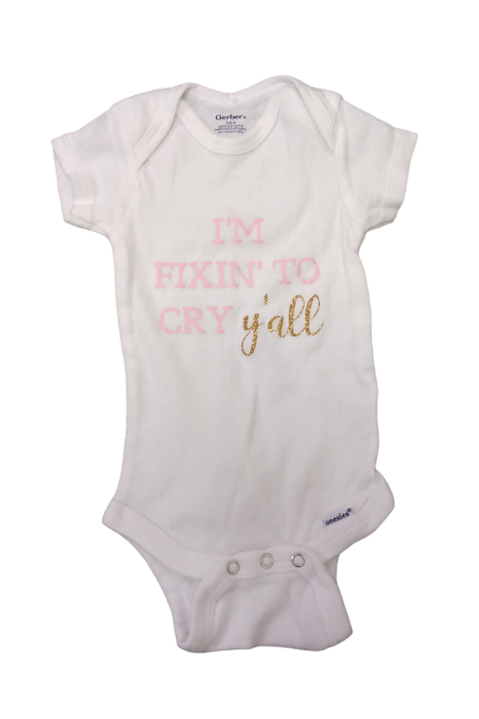 Gerber Girls Onesie White 3-6