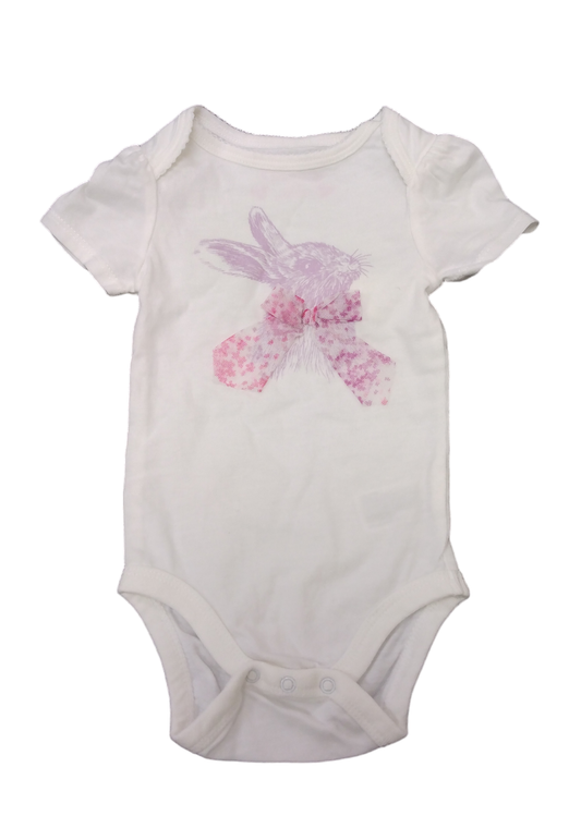 Cherokee Girls Onesie White 3-6