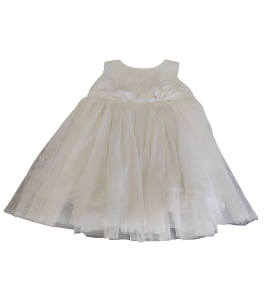 Popatu Girls White Dress 12m