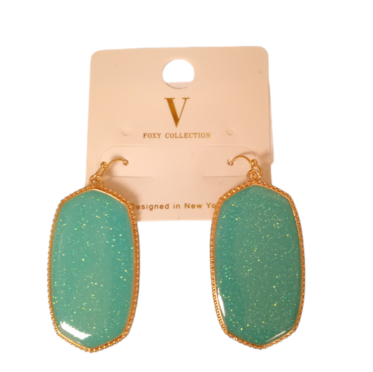 NWT V Foxy Collection Earrings Turquoise