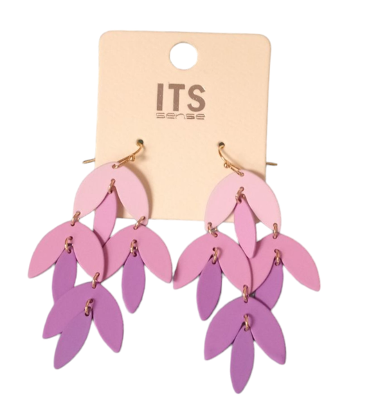 NWT Its Sense Earrings Purple