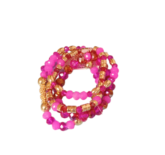 NWT Pomina Beaded Bracelets Fushia