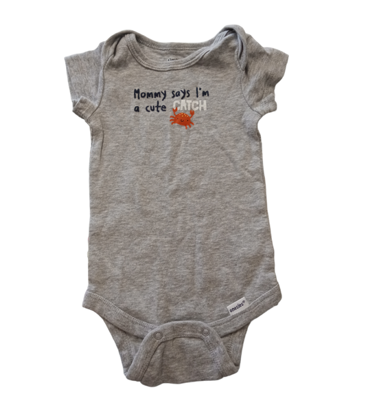 Gerber Onesie Gray 0/3 Months