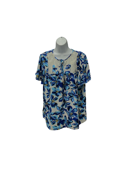 Fred David Women's Blouse Blue XL