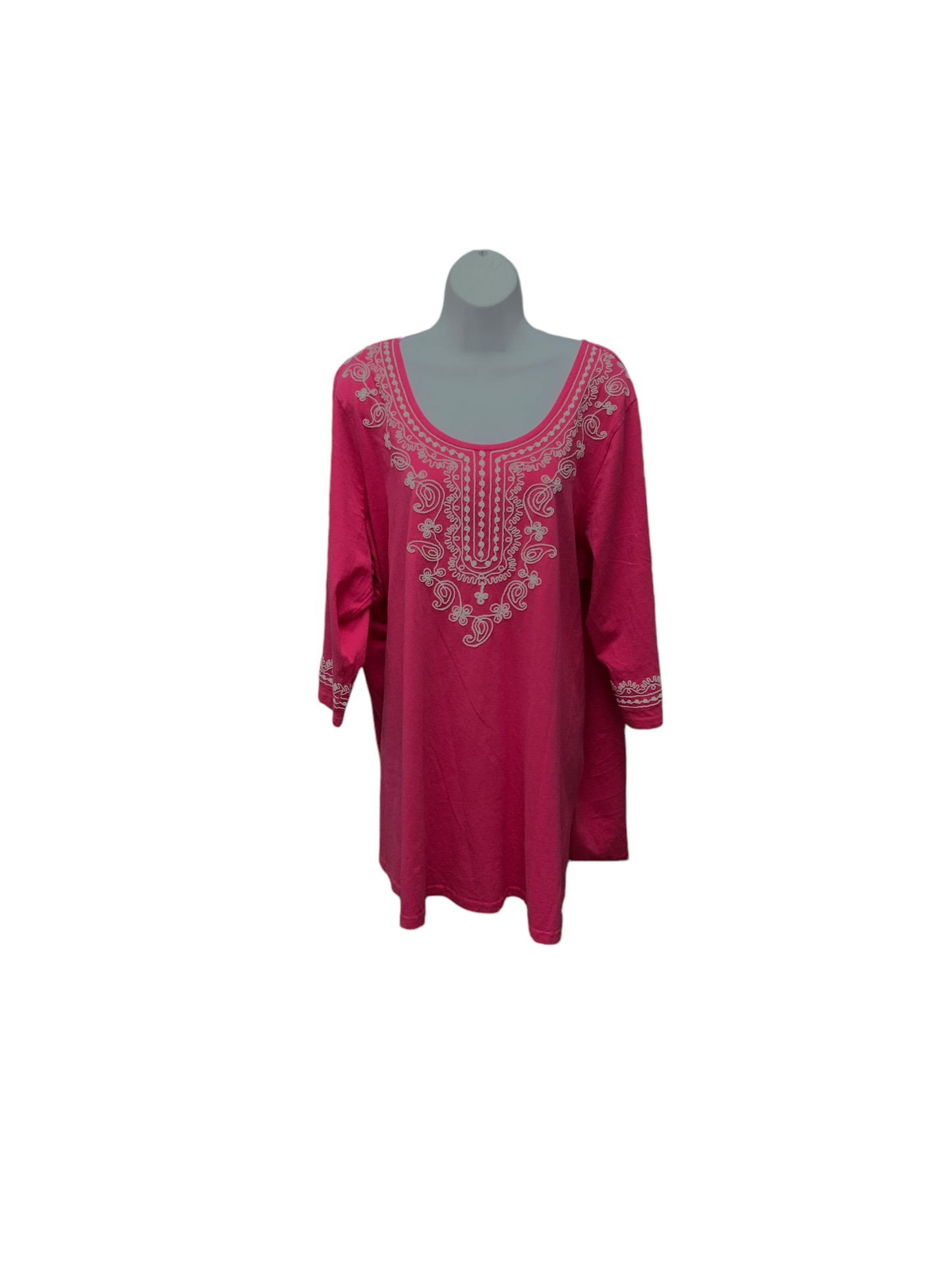 Woman Within Knit Tunic Pink 2X