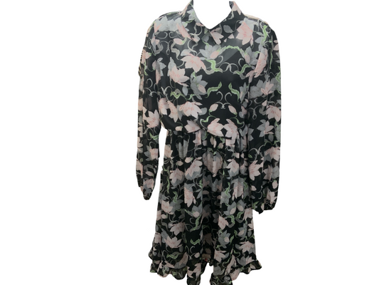 Avec Les  Filles Womens Flower Dress Black 10