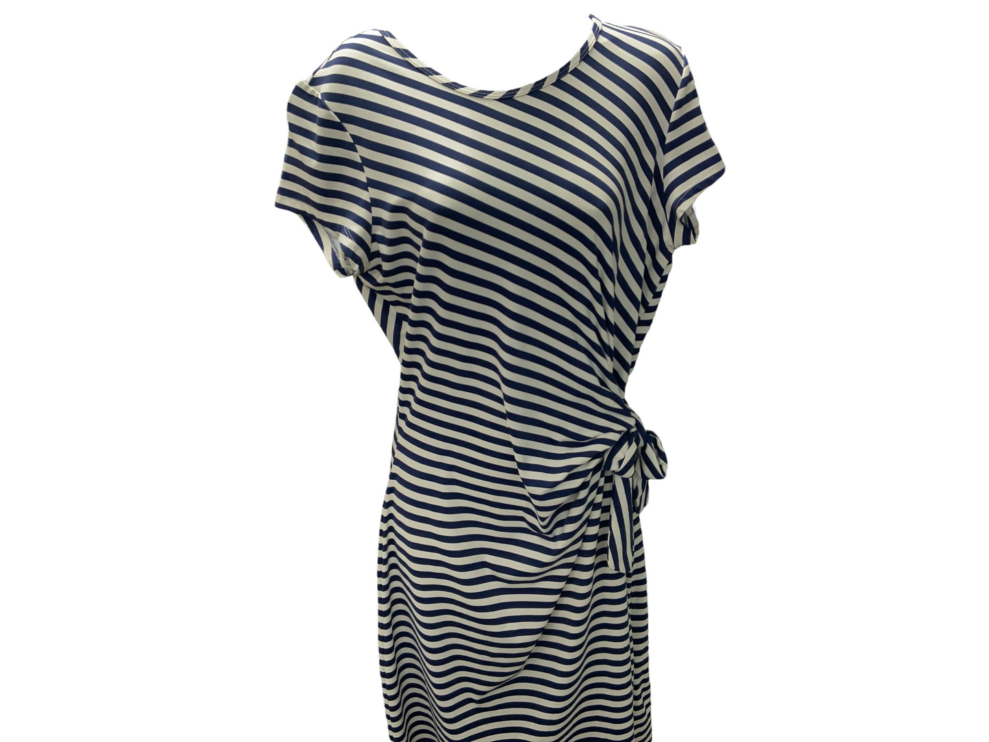 J. McLaughlin Womens Striped Dress Blue and White L