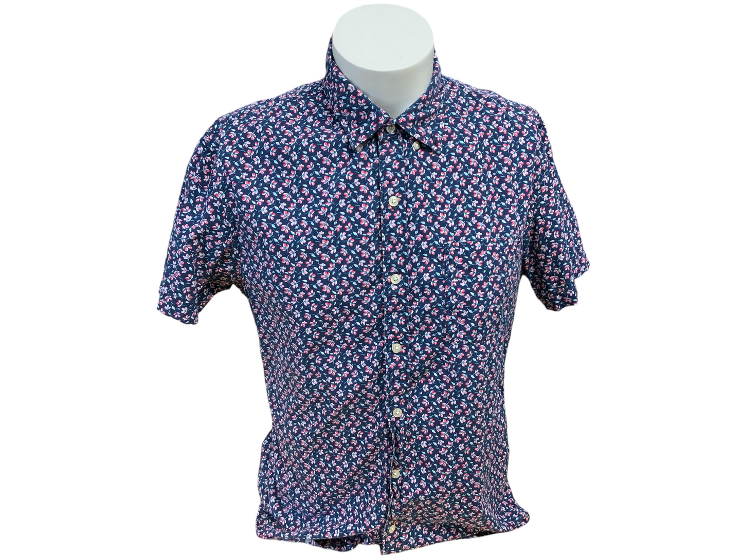 Bonobos Mens Shirt Blue Floral L