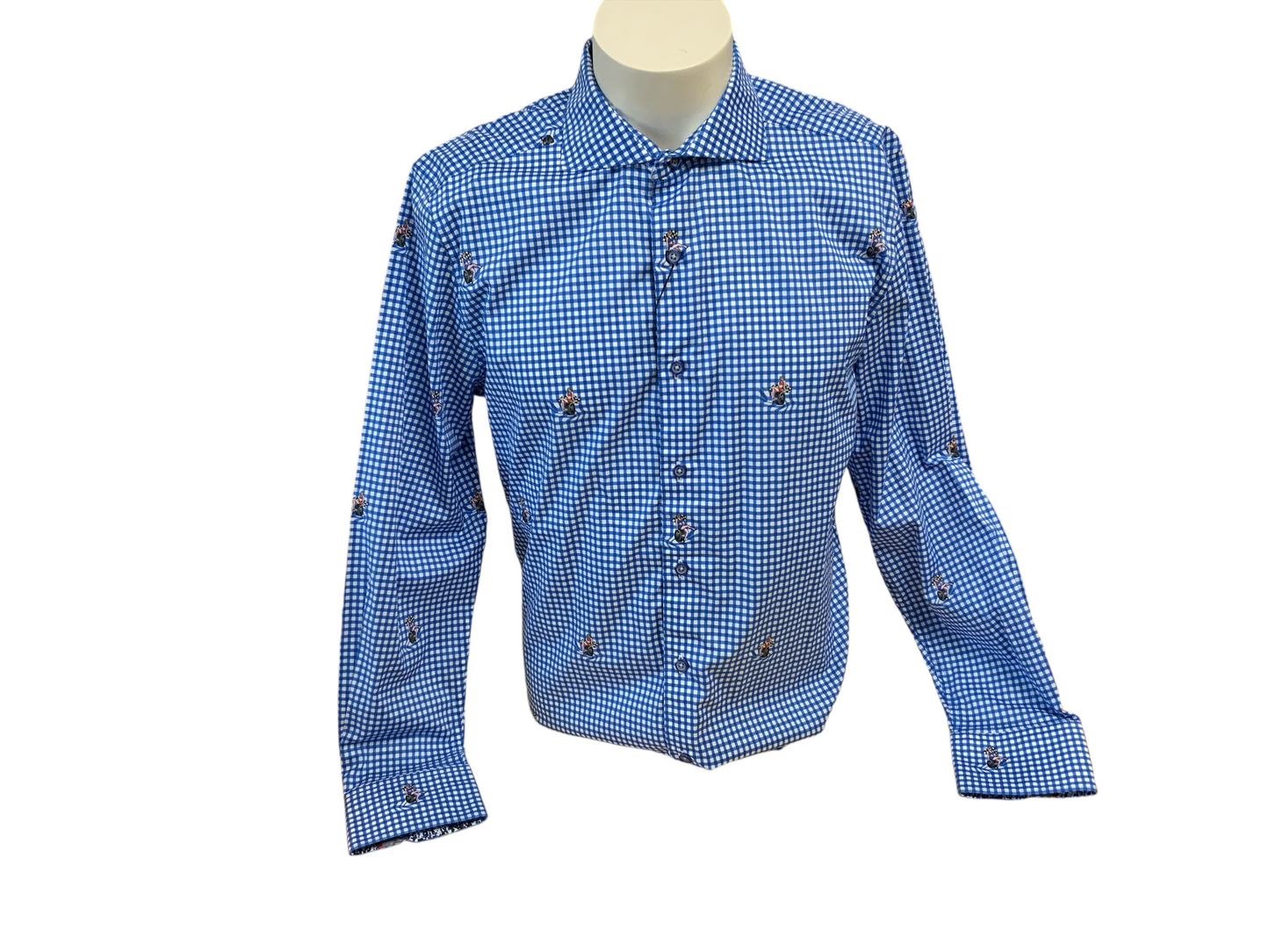 NWT Robert Graham Mens Shirt Blue L