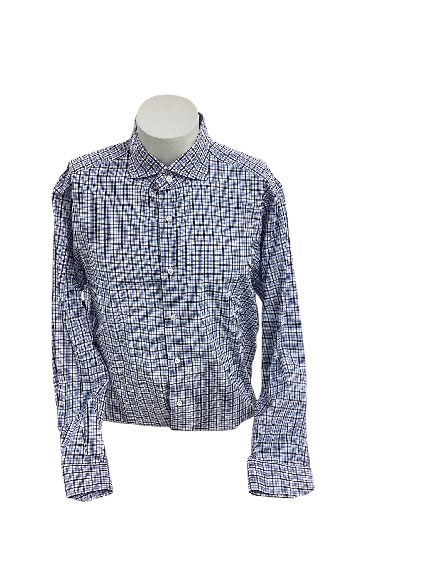 Isaia Napoli Men's Shirt Blue XL