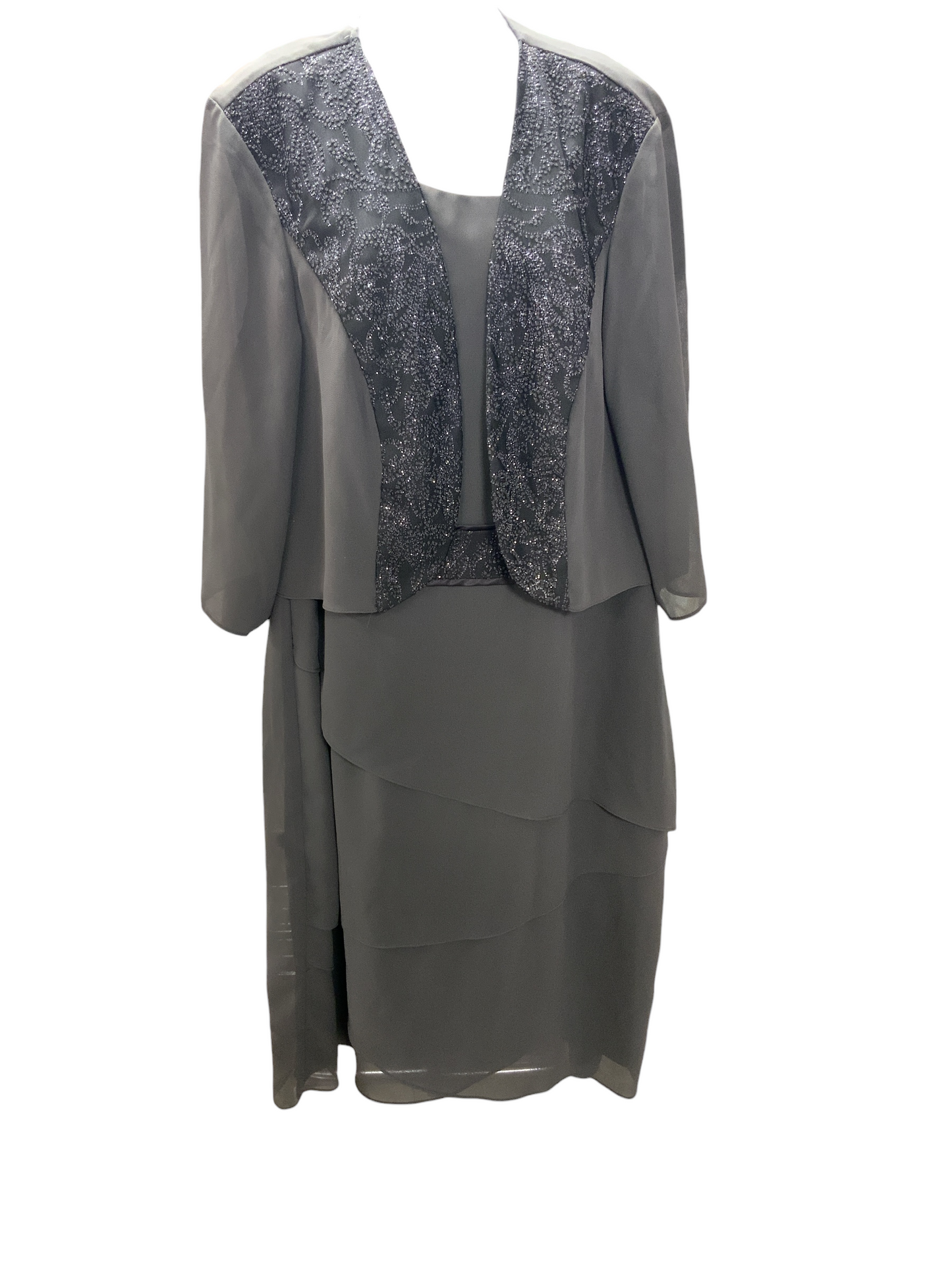 NWT Le Bos Women's 2pc Formal Gray 20W