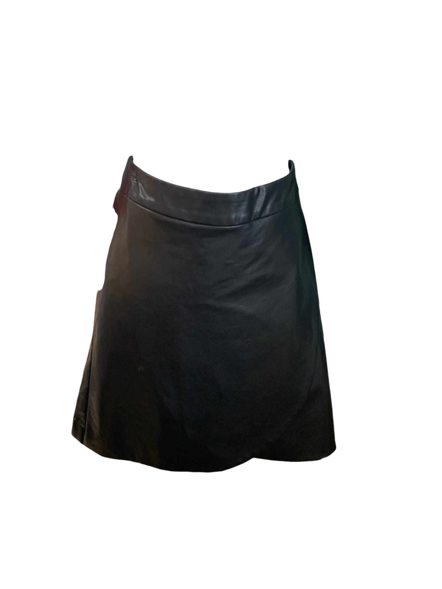 NWT Molly Bracken Faux Leather Skirt L Black