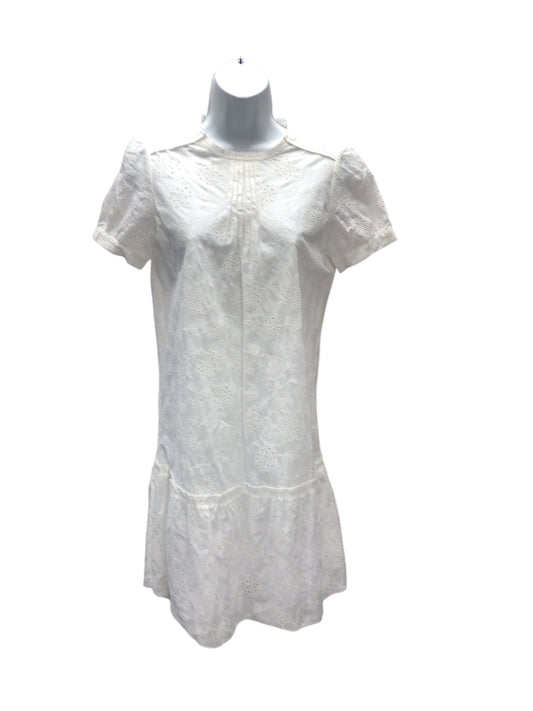 Coach Women's Eyelet Ruffle Dress White 0