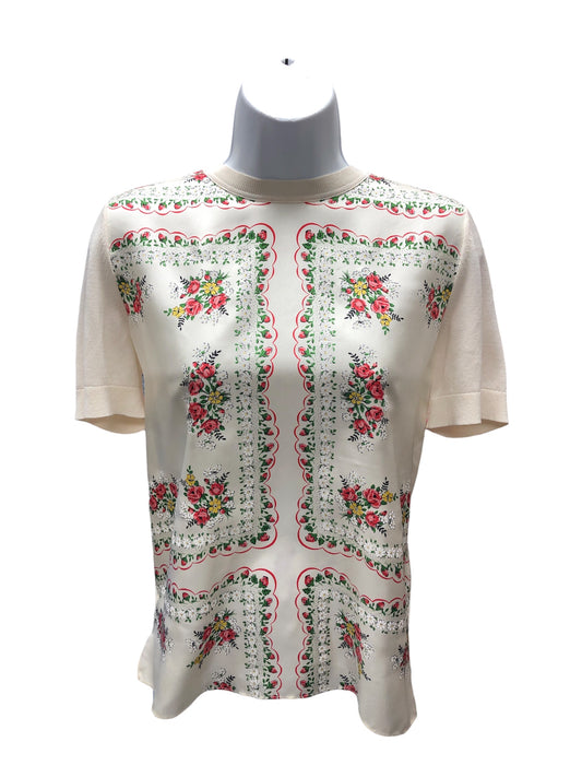 NWT Tory Burch Women's Silk Pullover Cream S