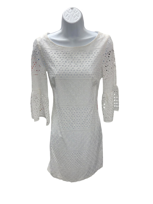 NWT Vince Camuto Women's Eyelet Dress White 4