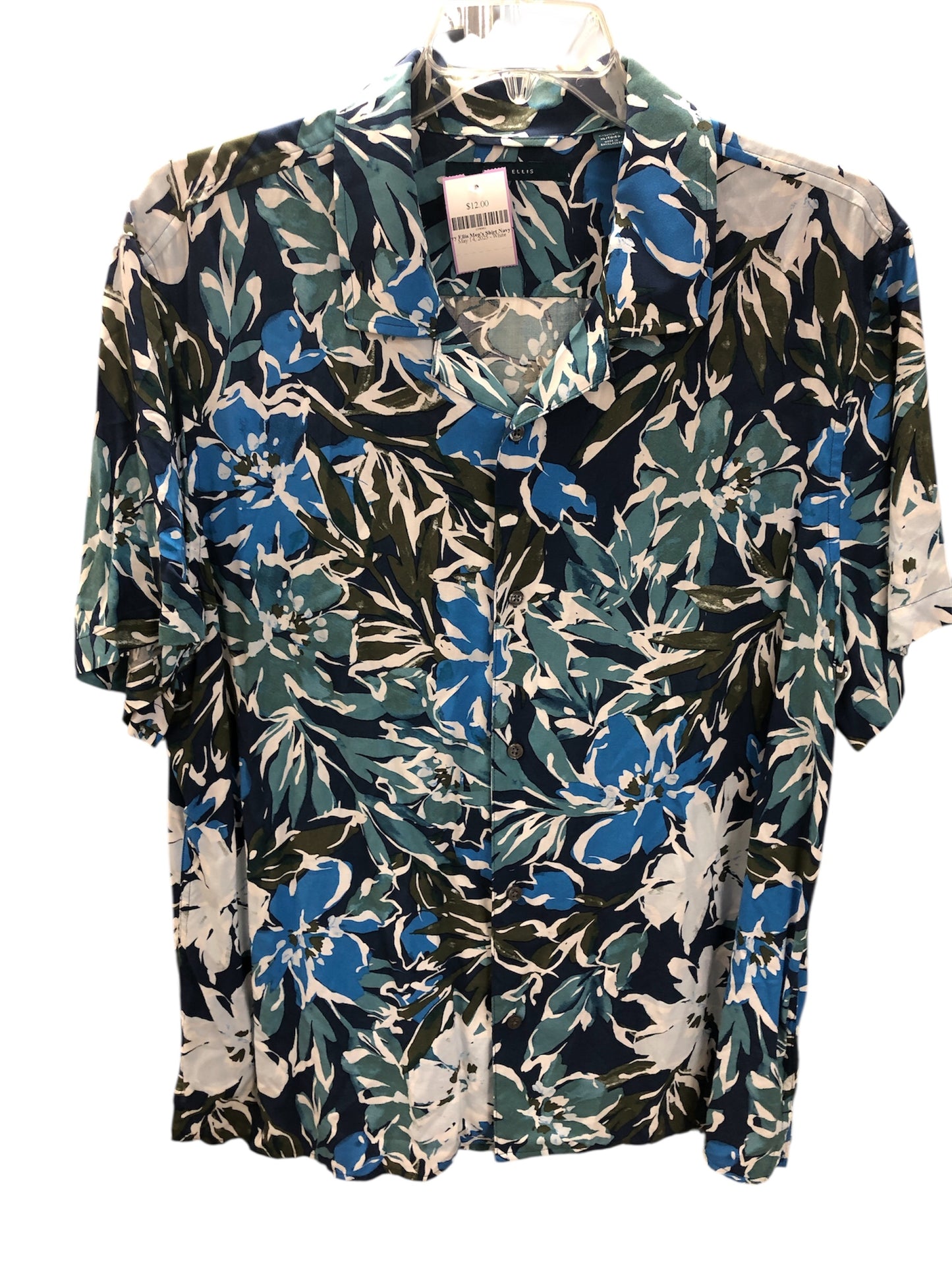 Perry Ellis Men's Shirt Navy XL