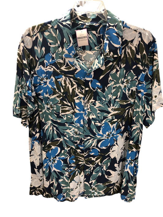 Perry Ellis Men's Shirt Navy XL