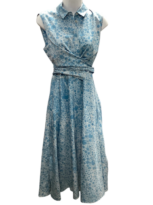 Akris Punto Wrap Dress Blue 10