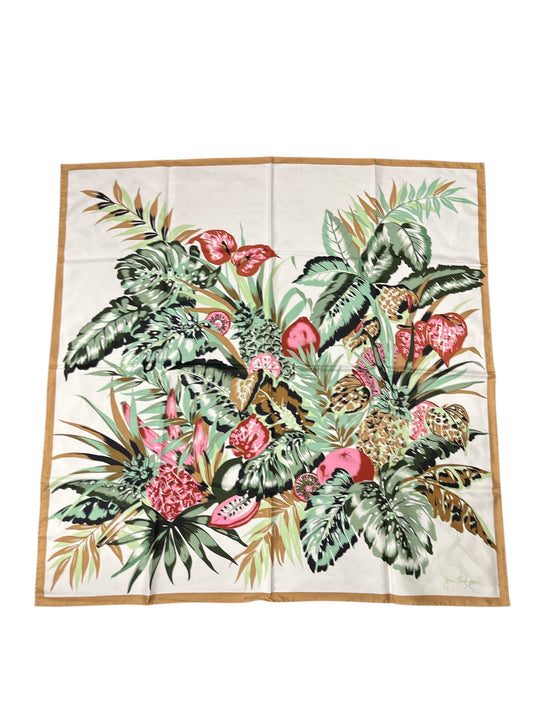 NEW Jim Thompson Tropical Silk Scarf Green 32"x32"
