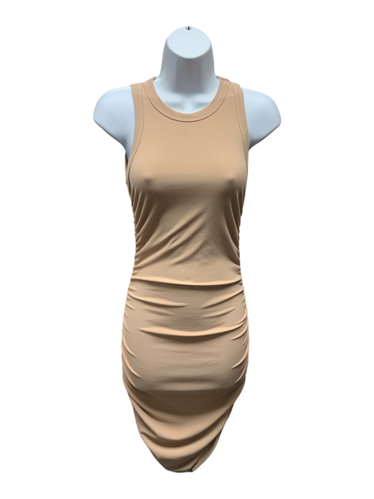 Women's Rib Knit Dress Khaki S