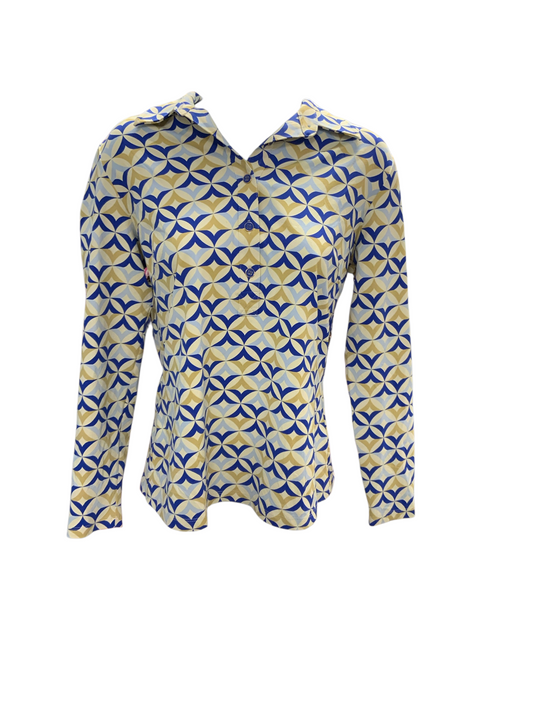 J McLaughlin Women's 3/4 Polo Blue S