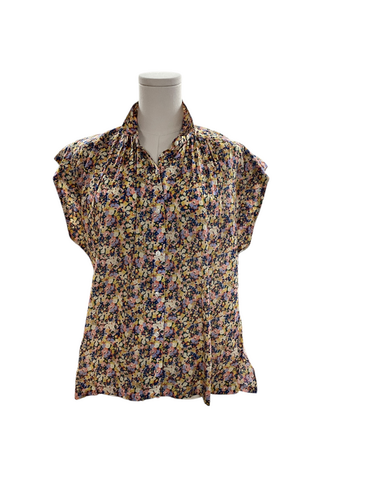 NWT Trovata Birds of Paradis Blouse Gold S