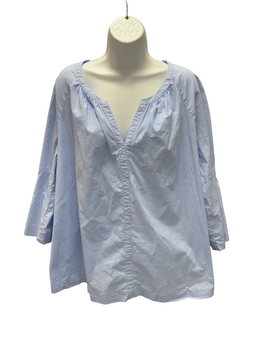 Vince Camuto Women's Cotton Blouse Sky 3X