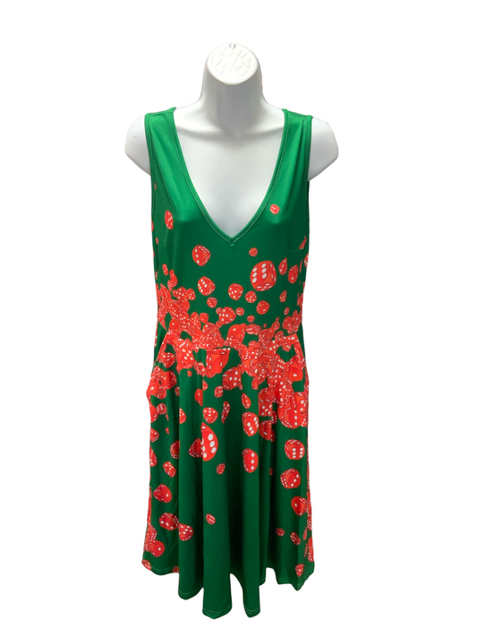 New CowCow Women's Dress Dice Green L