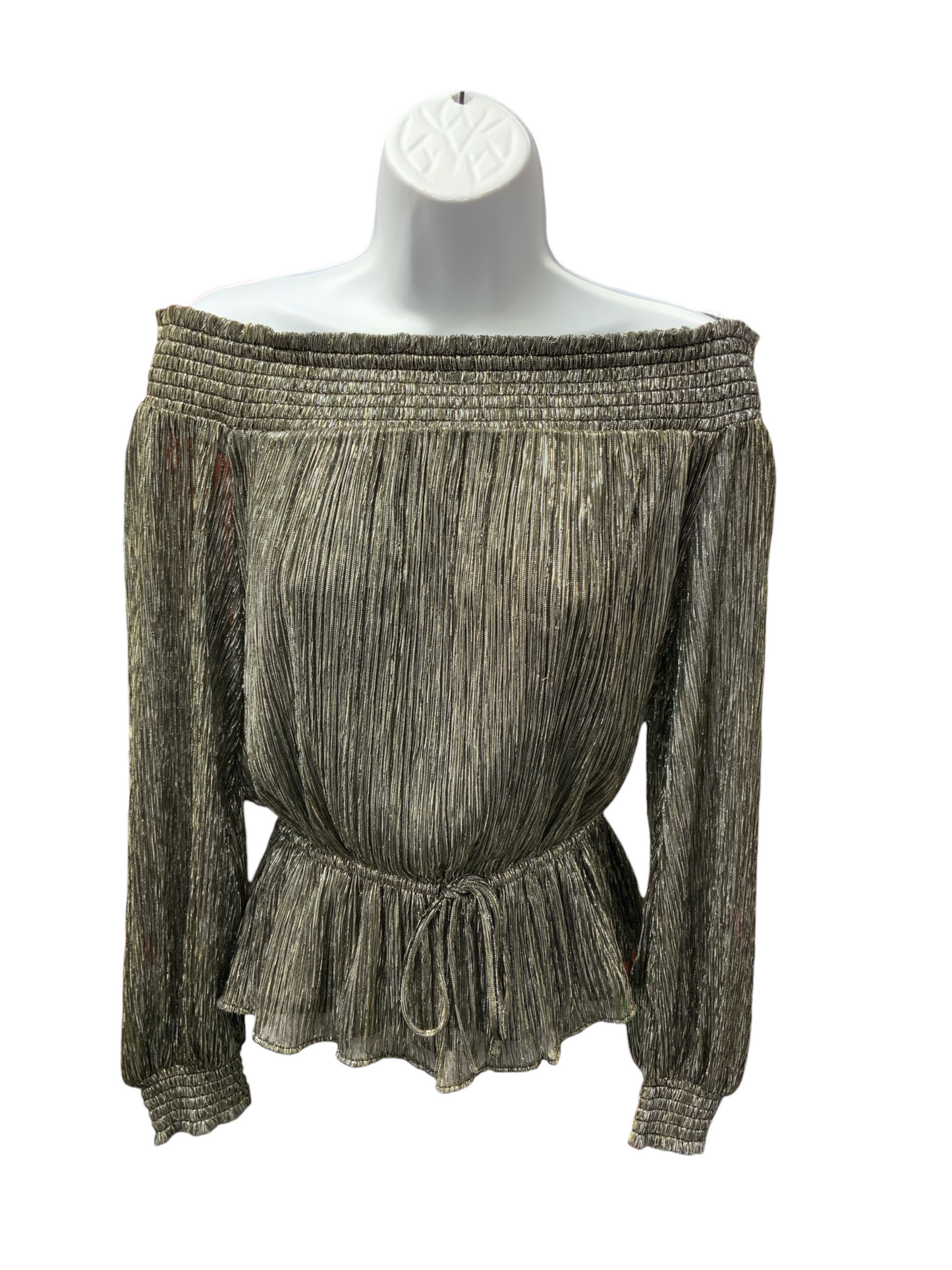 NWT WHBM Women's Blouse Gold XS