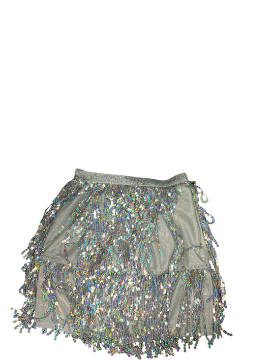 Jr Sequin Tassel Skirt Silver S