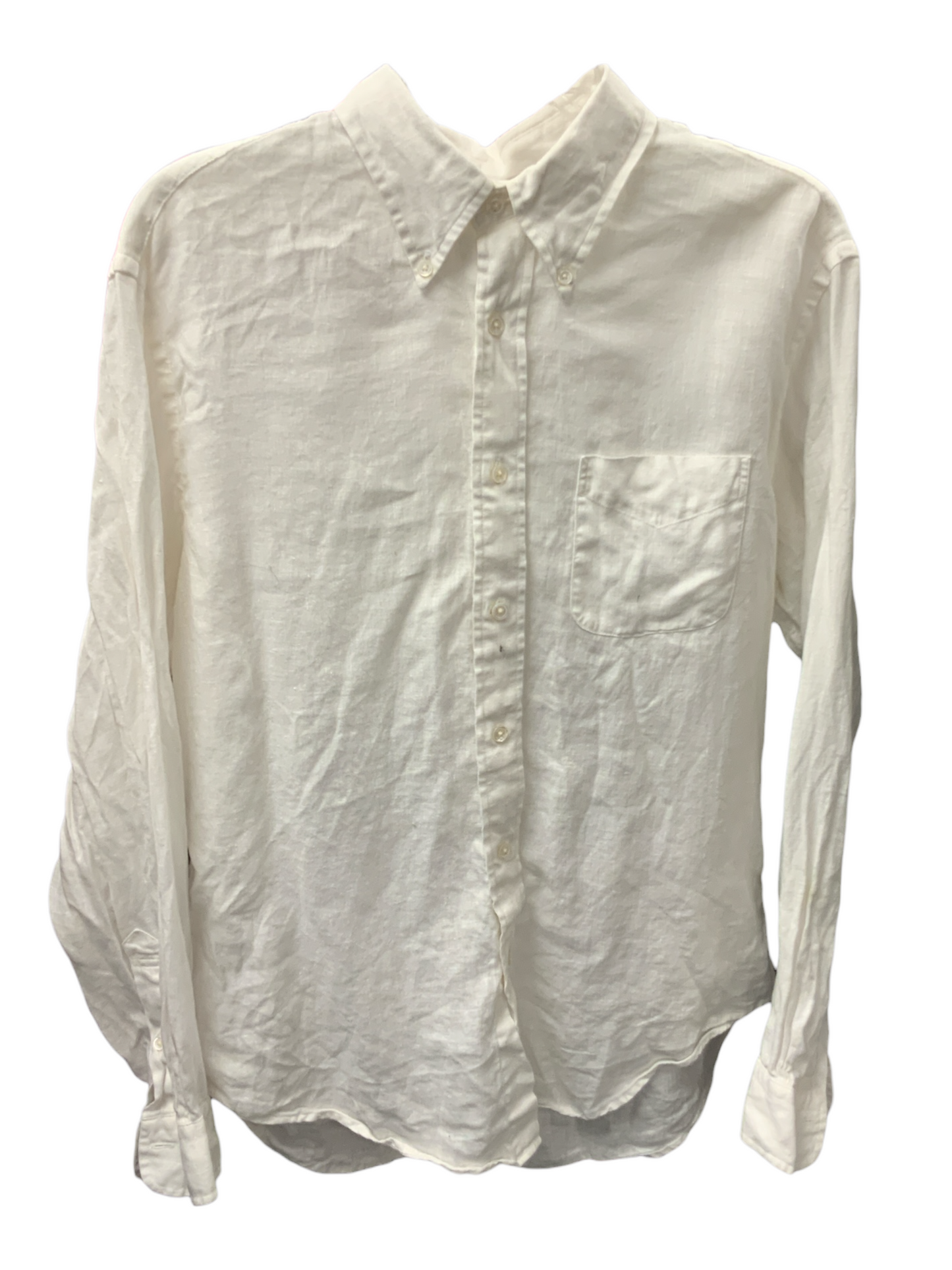 Brooks Brothers Men's Linen Shirt White L