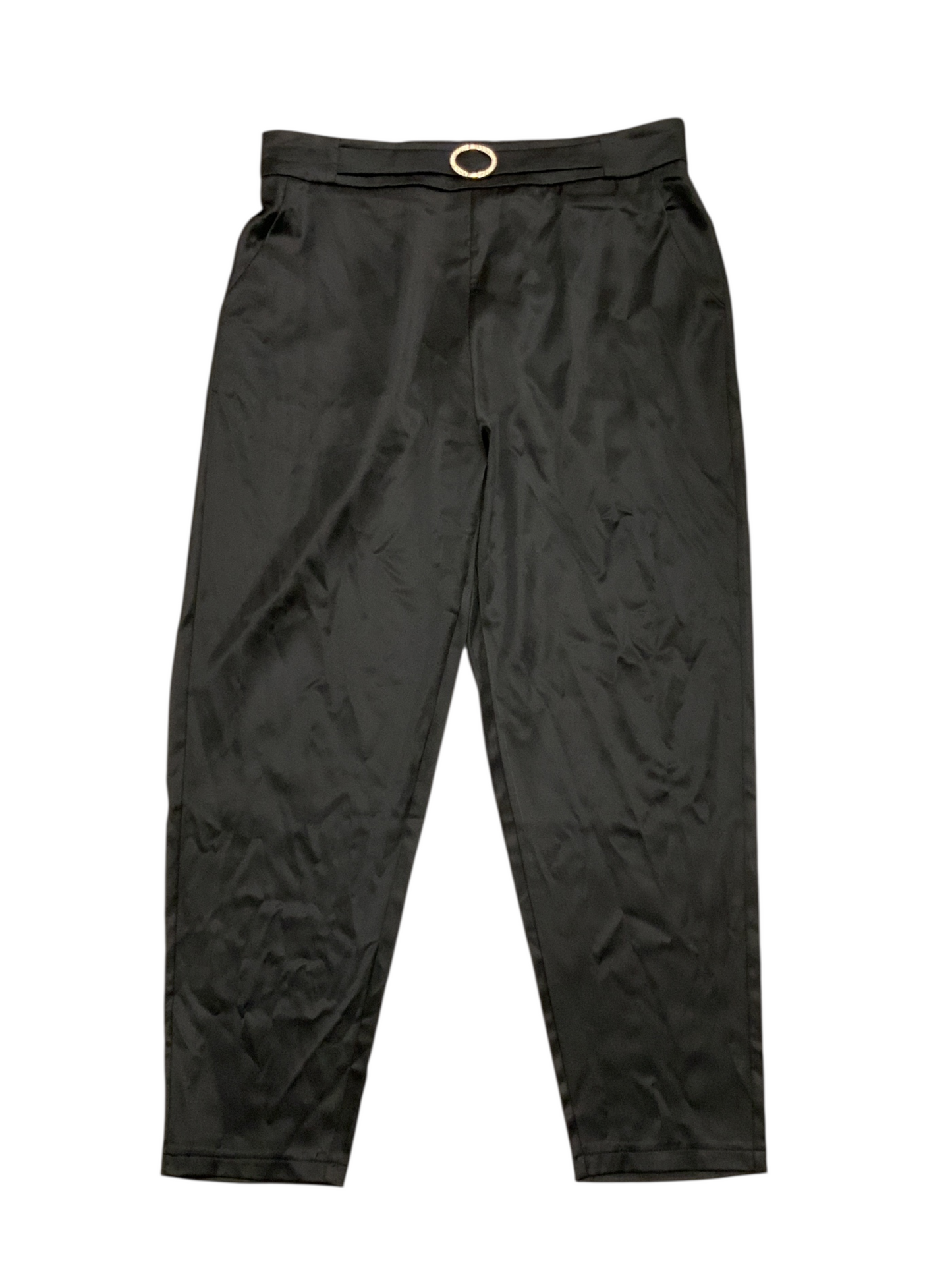 Women’s Satin Crop Pant Black XL