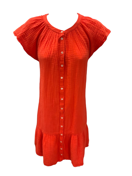Xirena Women's Ruffle Dress Orange L