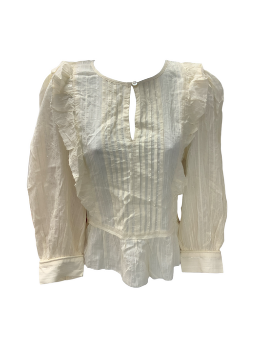 NWT Joie Cotton Blouse Cream L