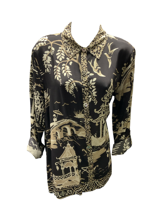 John Mark Women's Top Black Multi M