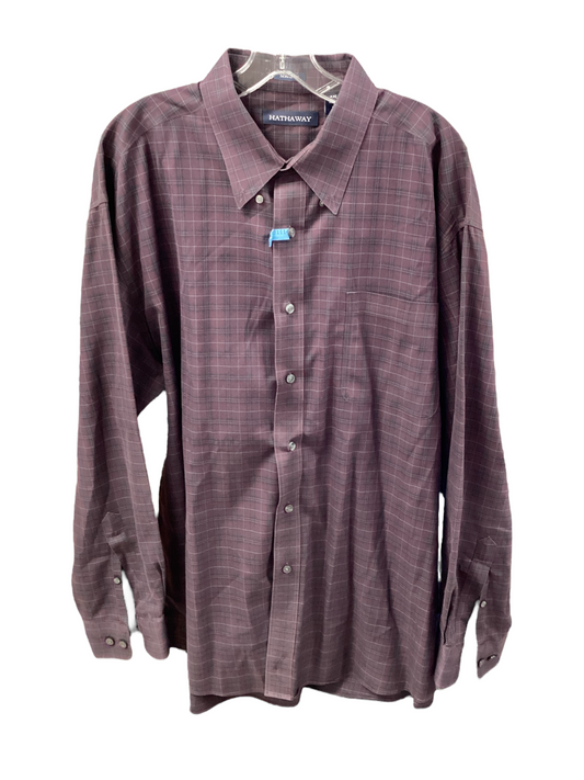 Hathaway Men’s Shirt Maroon XXL