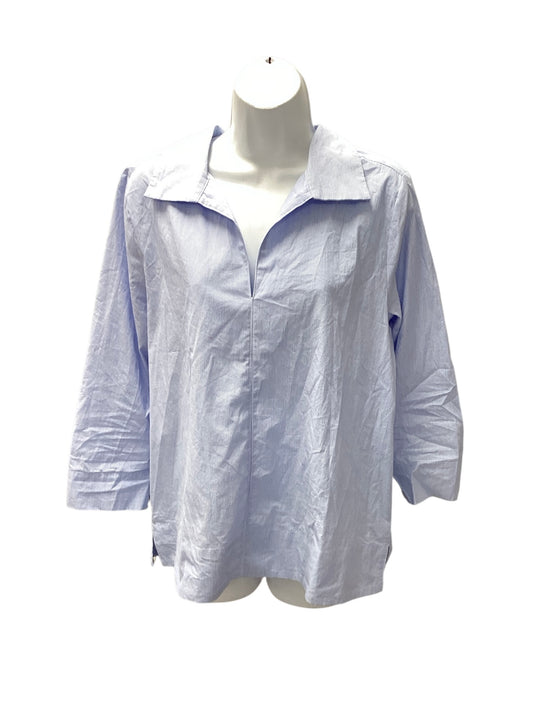 Tuckernuck Women's Blouse Blue Stripe M
