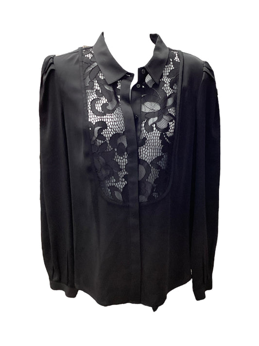 Diane von Furstenberg Women's Blouse Silk Black 10