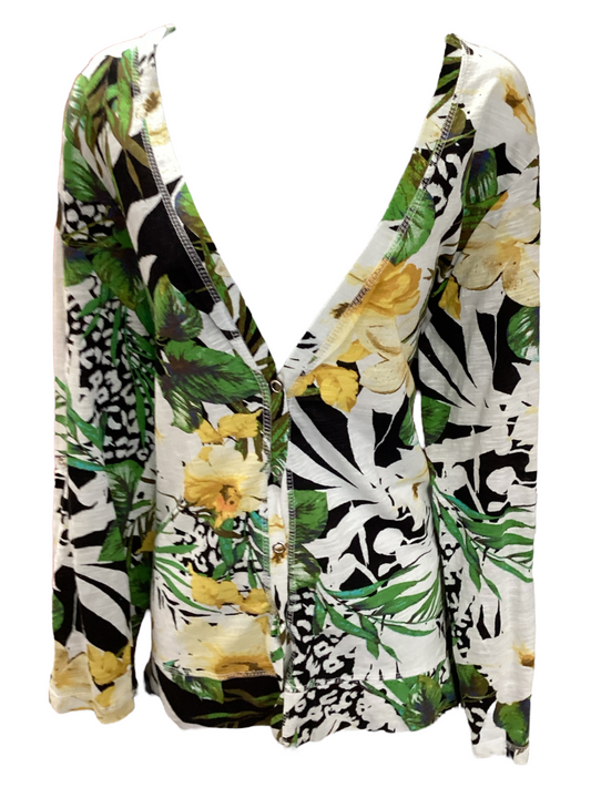 Thomas & Olivia Women's Cardigan Floral 2X