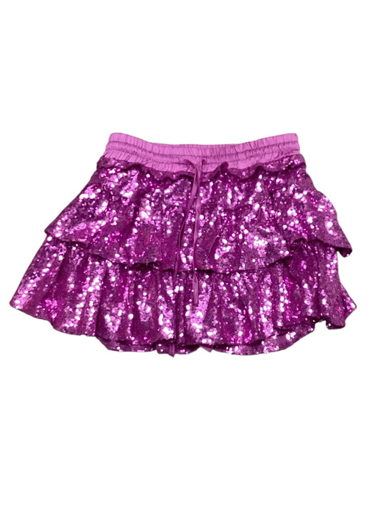 Girls Purple Sequined Skirt