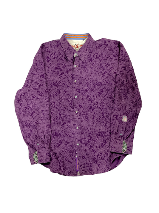 Robert Graham Men's Cord Shirt Purple 3XL