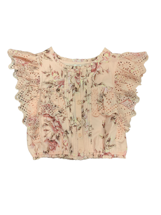 Gap Love Shack Fancy Girls Blouse Pink 16=XL
